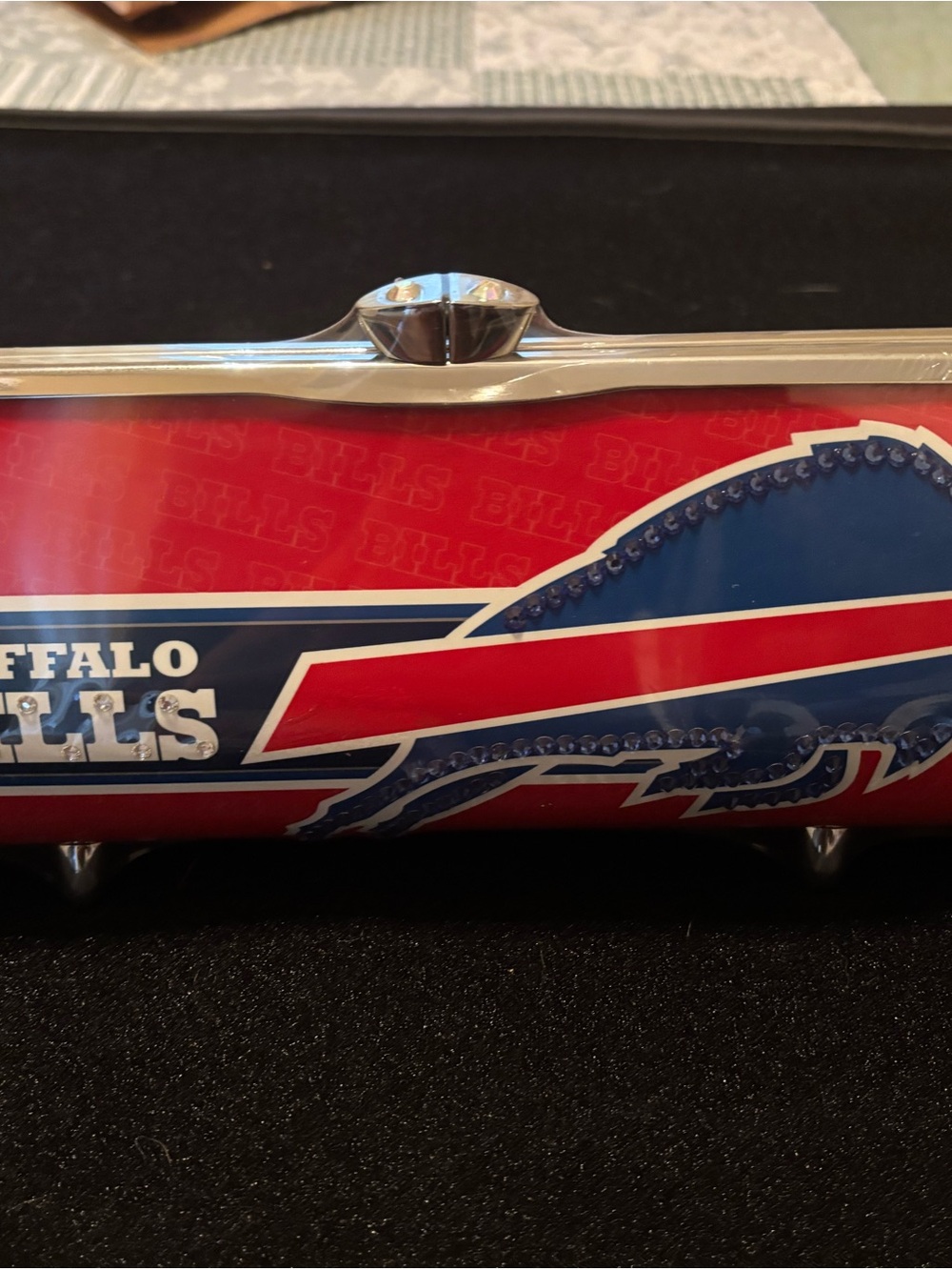 Buffalo Bills Metal Purse with shoulder strap